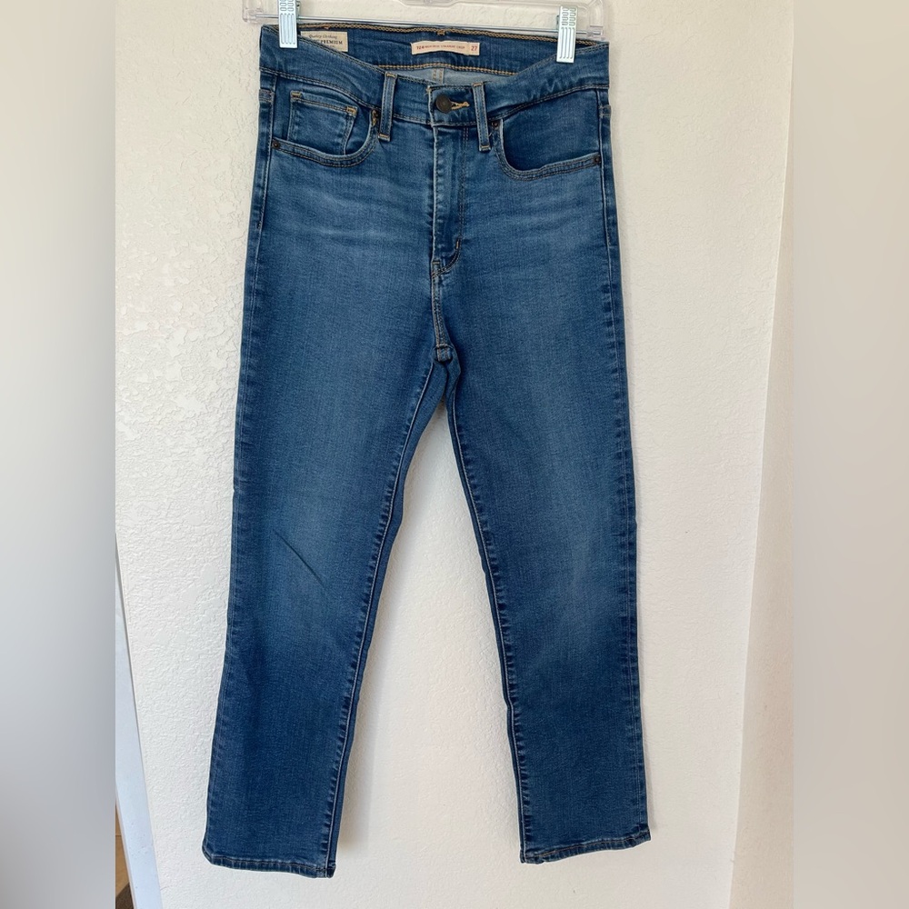 Levi's 724 High Rise Straight Crop Jeans Size 27